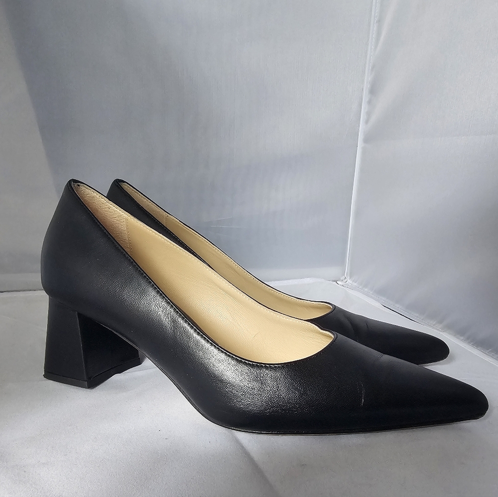 BEAUTIISOLES By Robyn Shreiber Corina Black Leather Made In Italy